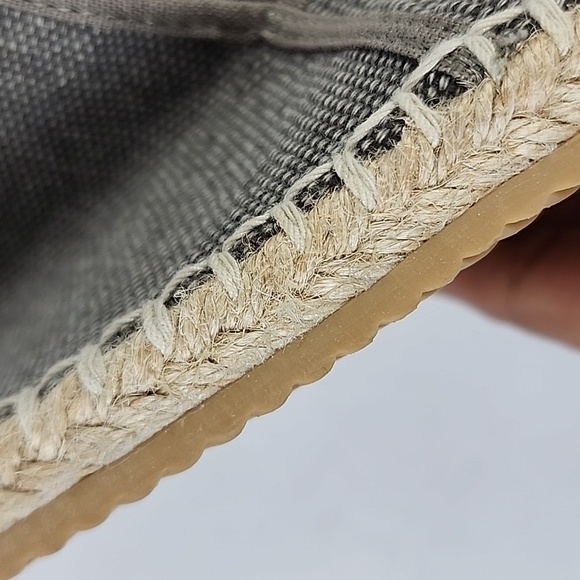 NEW H&M Men's Gray Espadrille Sandals Traditional Jute Soles, sz 10.5 - Picture 9 of 12